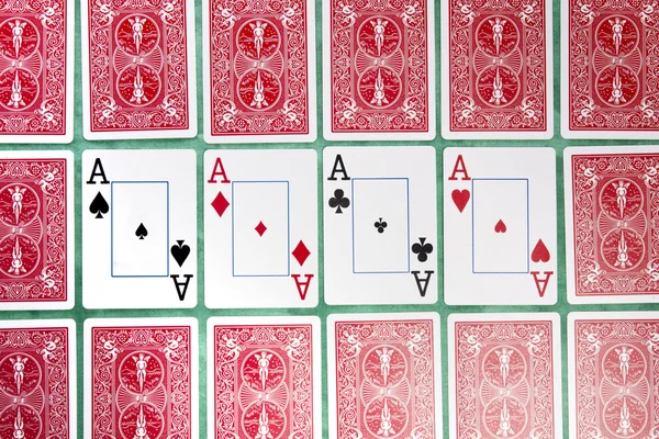 Bando de cartas viradas — Fotografia de Stock