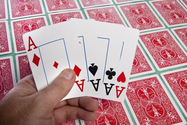 Bunch of cards flipped — Stock Photo, Image