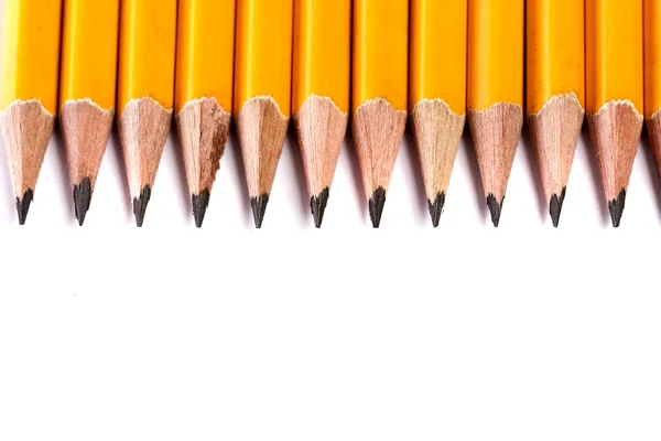 Gele potloden — Stockfoto