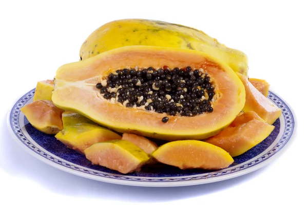 stock image Papaya fruit sliced