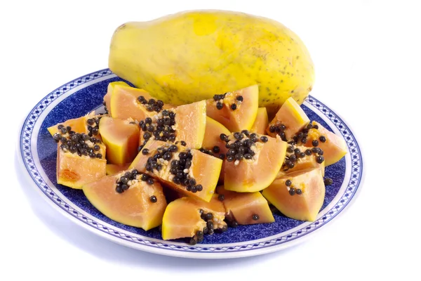 stock image Papaya fruit sliced