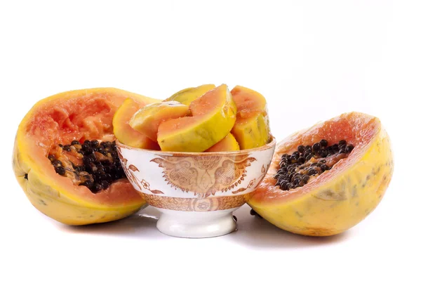 Papaya meyve dilimlenmiş — Stok fotoğraf