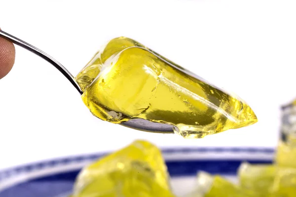 Yellow gelatin — Stock Photo, Image