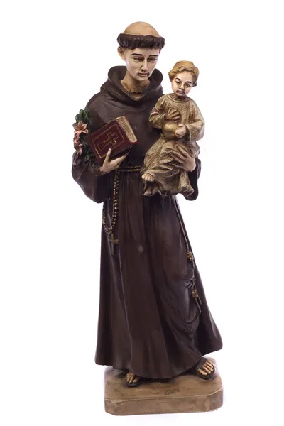 Keramisk munk med barn - Stock-foto