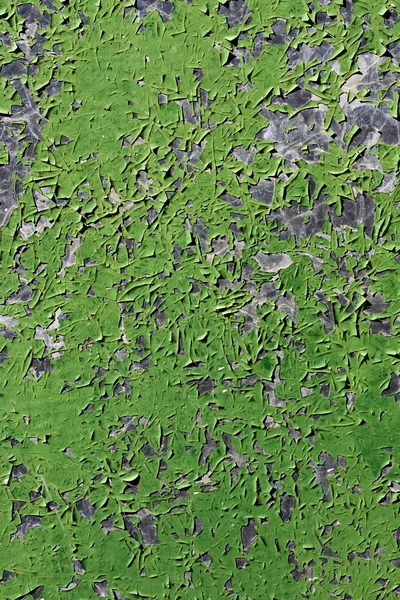 Grüne Metallstruktur mit abgeblätterter Farbe — Stockfoto