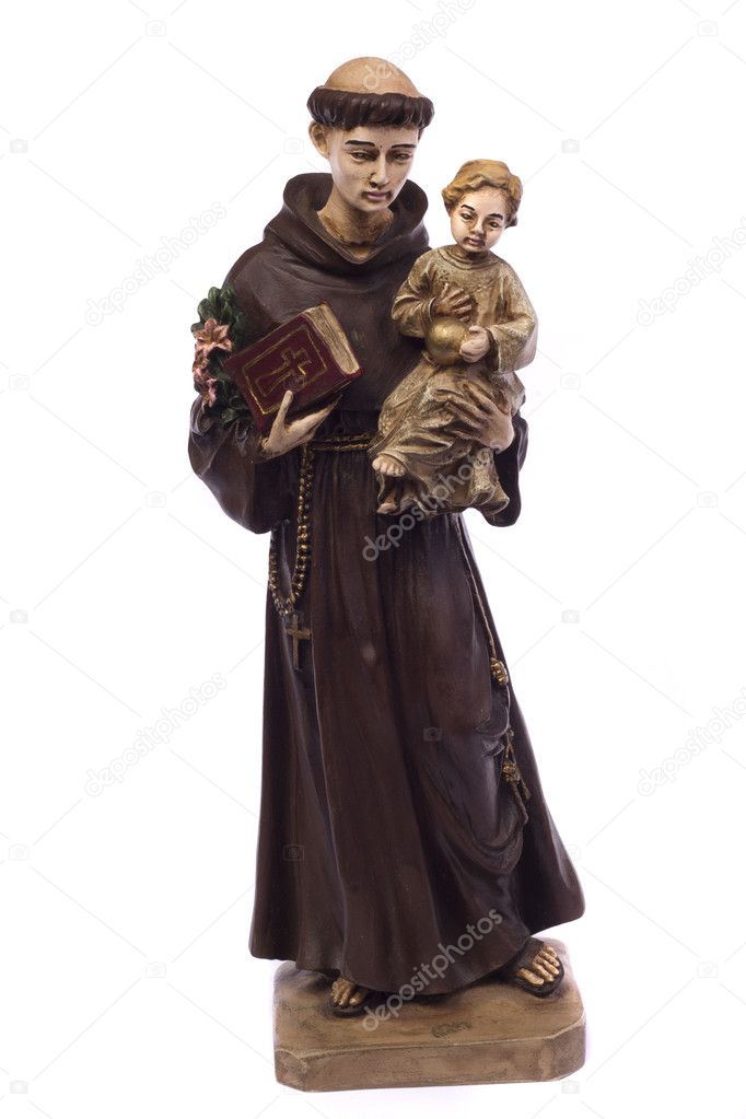 Ceramic monk with child