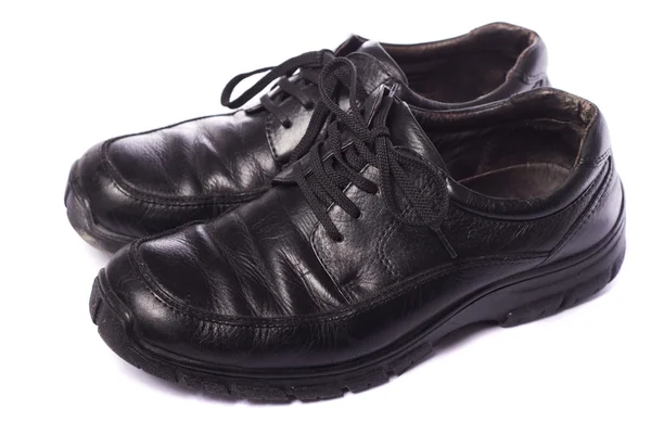 Manliga svarta skor — Stockfoto