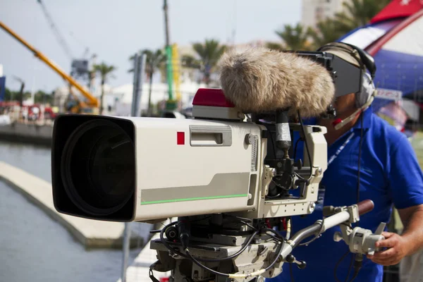 Operator kamery profesjonalne — Zdjęcie stockowe