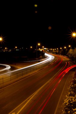 yoğun yolu ışıkları