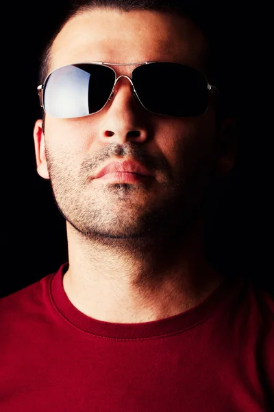 Male man with dark shades — Stock Photo, Image
