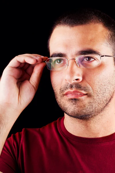 Homem masculino com óculos — Fotografia de Stock