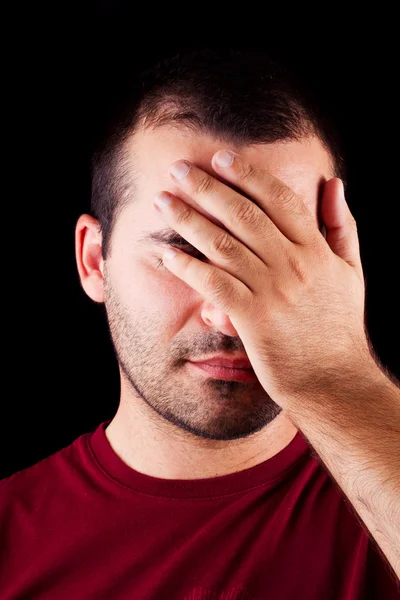 Embarrassed male man — Stock Photo, Image