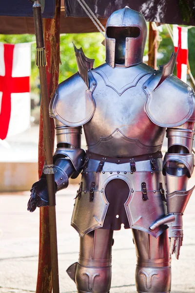 Fato de armadura medieval — Fotografia de Stock