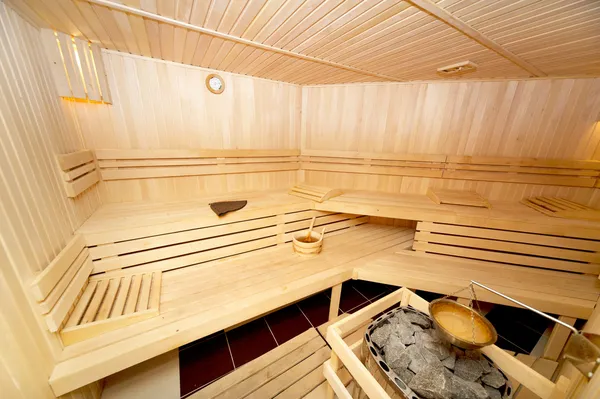 Stock image Wooden sauna