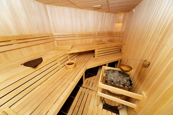 stock image Wooden sauna