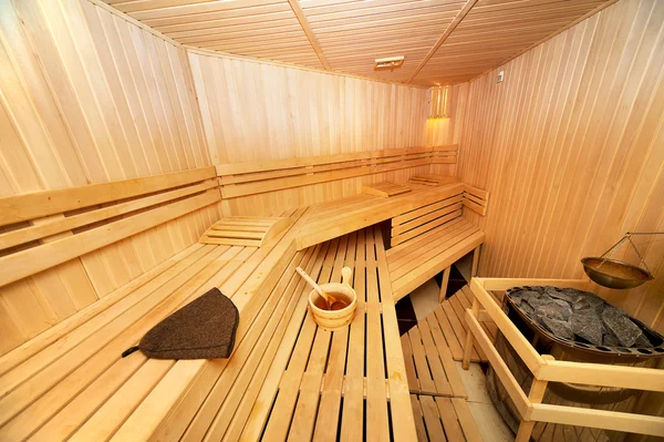 stock image Wooden sauna