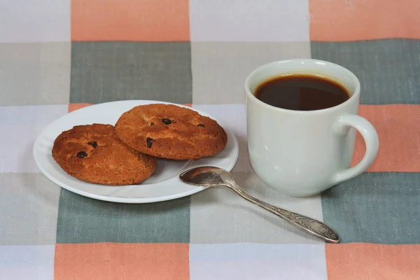 Káva s sladké sušenky — Stock fotografie