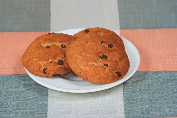The three cookies for breakfast — Stock Photo, Image