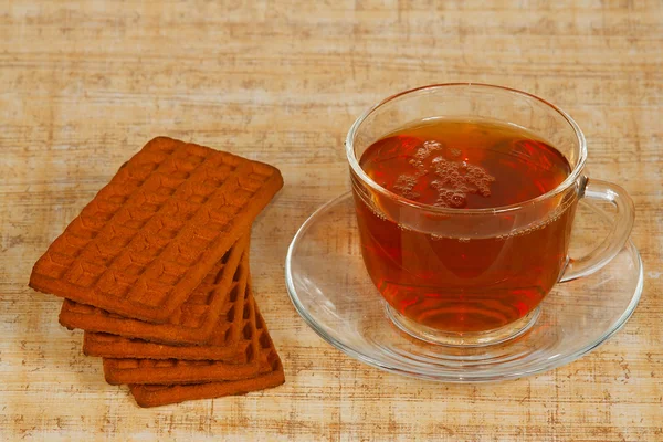 La taza de té y galletas — Foto de Stock