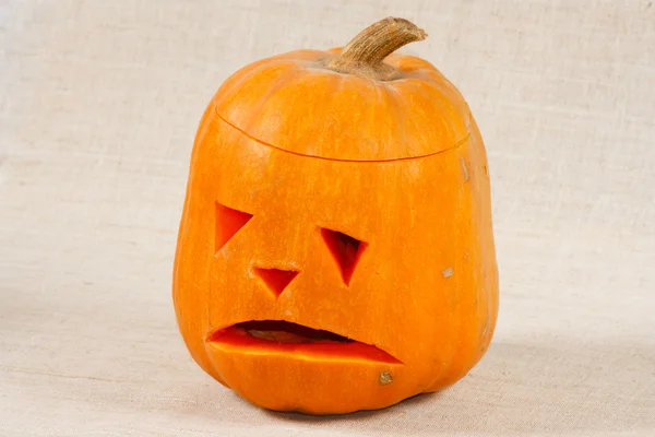 The big sad halloween pumpkin — Stock Photo, Image