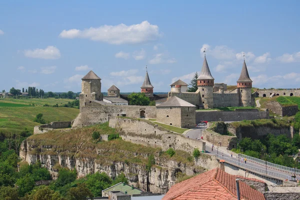 La fortezza medievale nei Carpazi, Ucraina Foto Stock