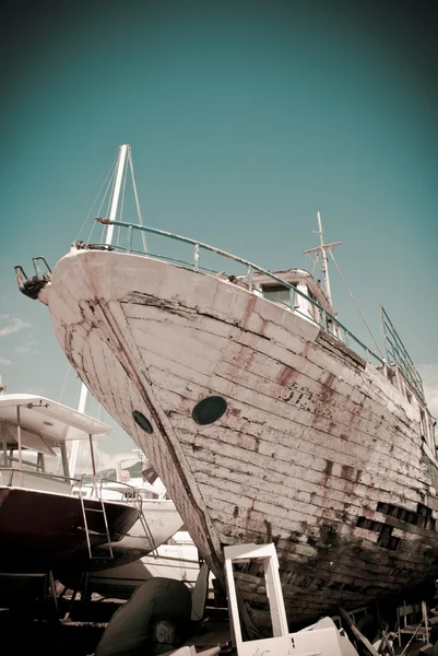 Old boat vintage photo — Stock Photo, Image