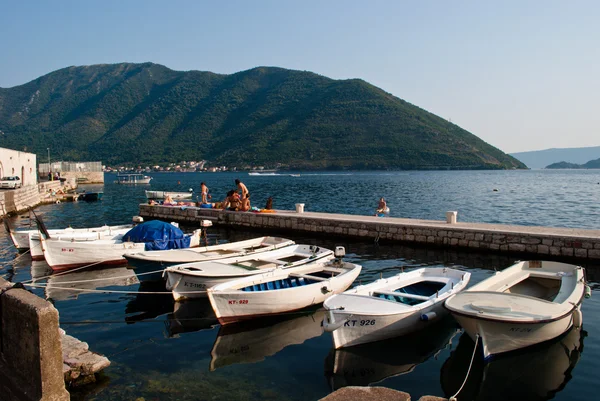 Boats in the Perast — Stock Photo, Image