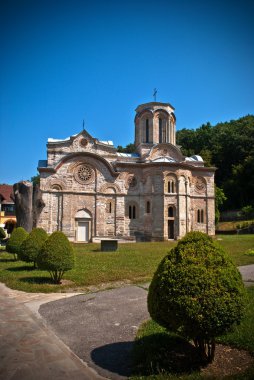 Ancient orthodox monastery in central Serbia clipart