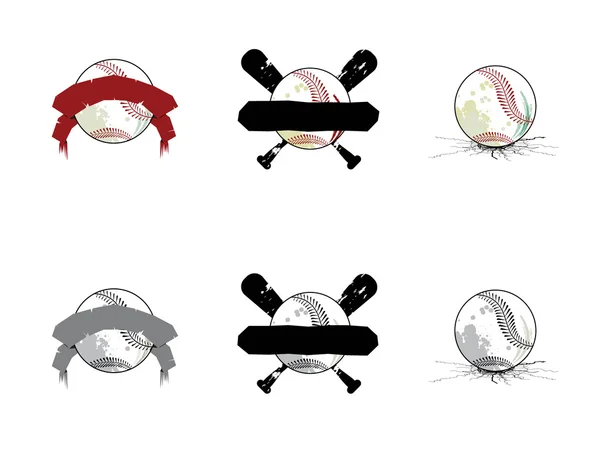 Grunge Softball / Baseball Images — Image vectorielle
