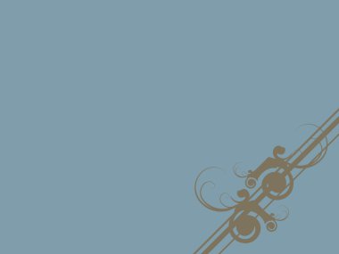 Blue Background with Brown Scroll in Corner clipart