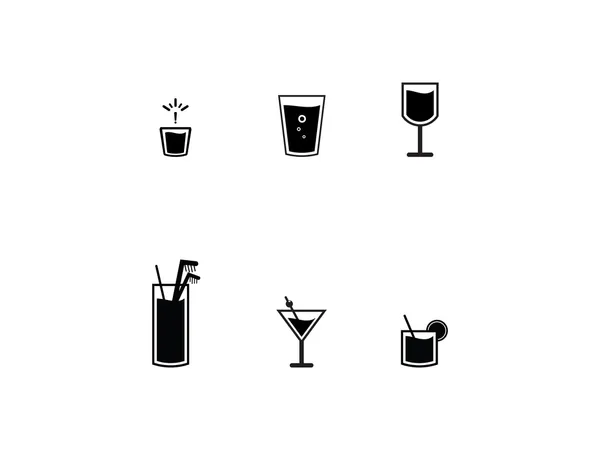 Iconos de Bar Bebidas — Vector de stock