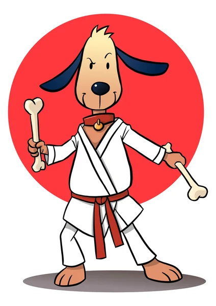 Karate Dog — Stock Vector
