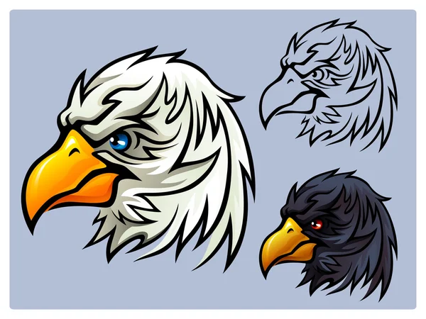 Білоголовий орлан голова — стоковий вектор