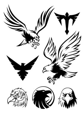 Eagle logos and symbols clipart