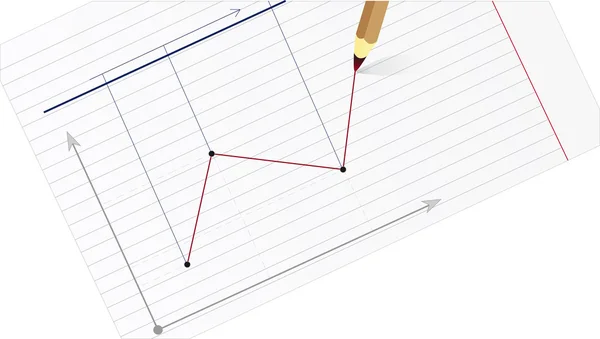 Schema på papper — Stock vektor