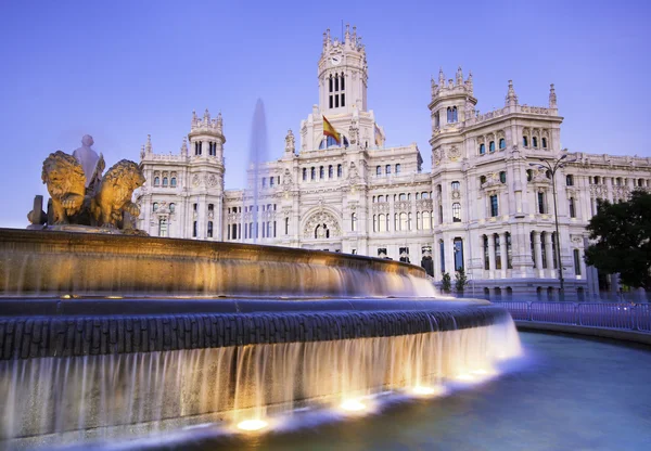 Plaza de cibeles, madrid, Španělsko. — Stock fotografie