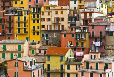 renkli doku manarola Köyü, cinque Terre'nin - İtalya.