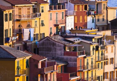 riomaggiore Köyü, cinque Terre'nin - ital renkli doku