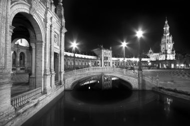 İspanya, Seville 'deki Plaza de Espana