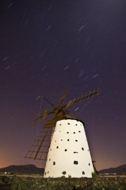 A traditional windmill at the Fuertaventura clipart