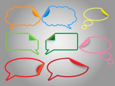 Abstarct speech bubble set clipart