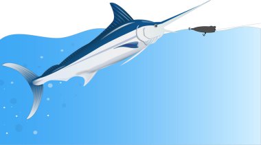 Marlin fishing clipart