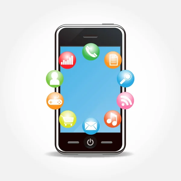 Aplikacje telefon komórkowy wektor — Wektor stockowy