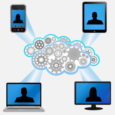 Cloud computing clipart