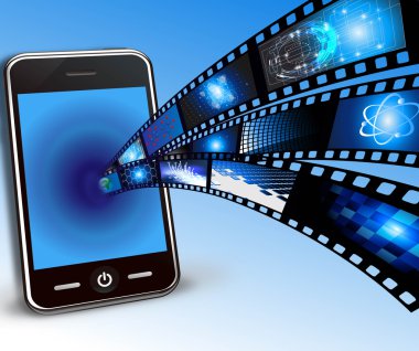 Vector smartphone and film clipart