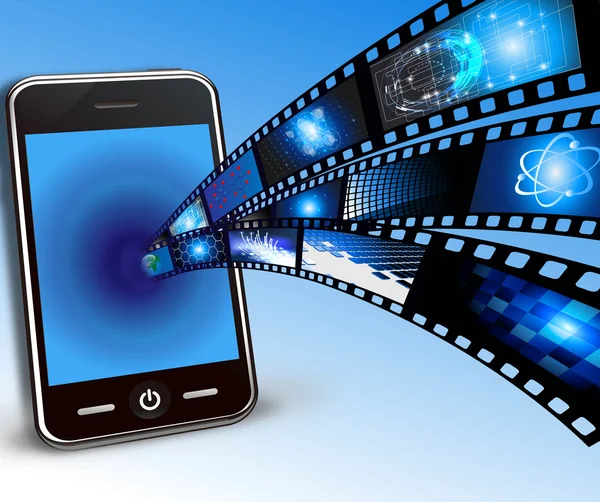 Vector smartphone and film — Stock Vector