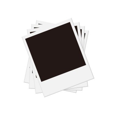 Vector pile of empty photo frame clipart