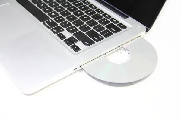 stock image Laptop with a CD / DVD drive