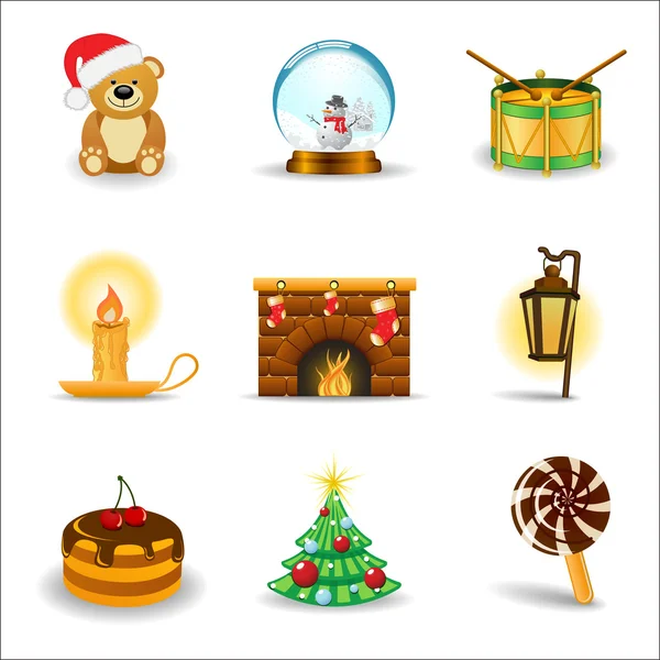 Icone di Natale, parte 3 — Vettoriale Stock