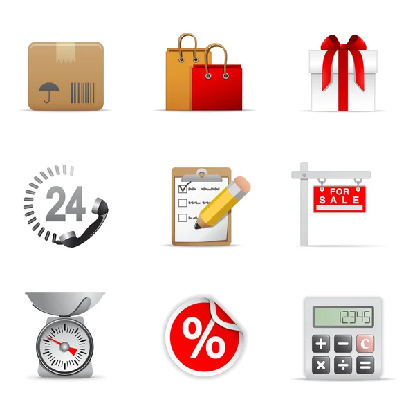 Iconos de compras parte 1 — Vector de stock